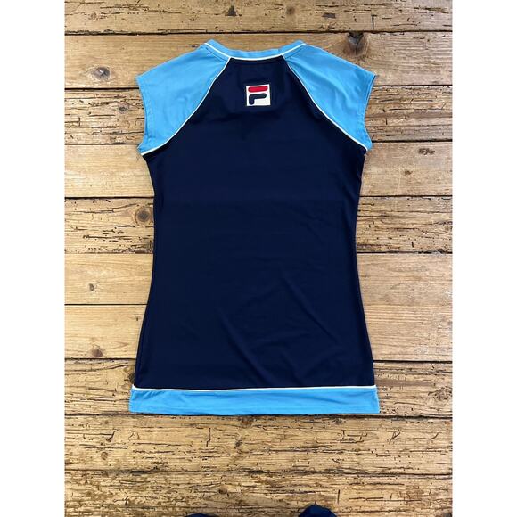 Fila Navy and Sky Blue Tank Top - Picture 4 of 9